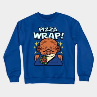 Funny Pizza Loving Cute Alien Meme Crewneck Sweatshirt